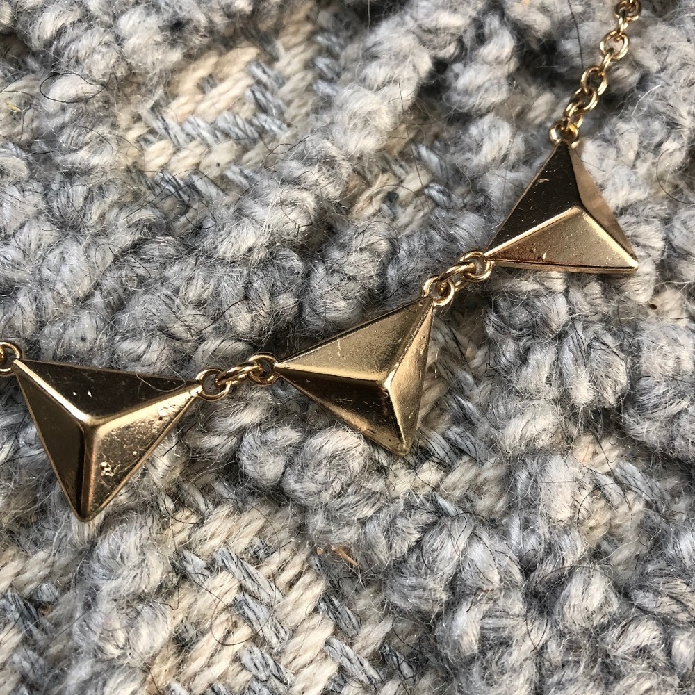 Triangular/Studded Statement Necklace - Picture 2 of 2